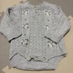 80サイズ　ロンパース 女の子　花柄　ナチュラル韓国子供服のサムネイル