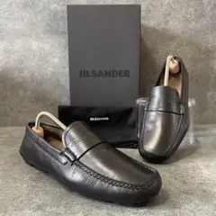 【美品】JIL SANDER ジルサンダー レザーローファー ブラック 7のサムネイル