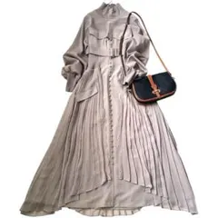 美品✨フレイアイディー　FRAY I.D ワンピース　異素材ミックス　Ａライン
