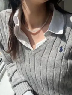 【試着のみ】ラルフローレン大人気カラーケーブル編みニットセーター現行品