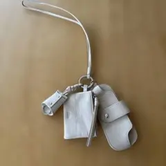 osoi バングルリングバッグ チェーン レザー オフホワイト ショルダー