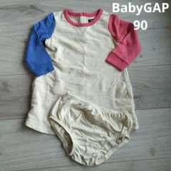 ベビーギャップ　ワンピース　パンツ　セット　90 トップス　カットソー　長袖　服