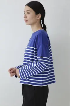 HUMAN WOMAN × Le minor 別注 パネルボーダーカットソー