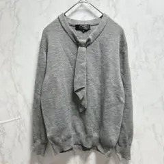 【COUP DE CHANCE】 長袖 ニット (38) グレー リボンタイ