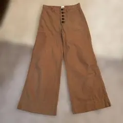gap ハイライズ ワイドレッグパンツ ボタンフライ