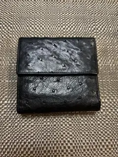 オーストリッチ フルポイント　財布　紺色