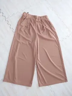 ストレッチベージュワイドパンツ エニスィス any SiS ベージュ