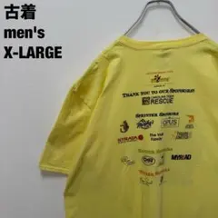 古着 ギルダン Tシャツ カロライナ タイガー 企業ロゴ イエロー 黄色 XL