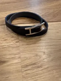 HERMES エルメス ドゥブルトゥール ブレスレット ブラック グレーのサムネイル