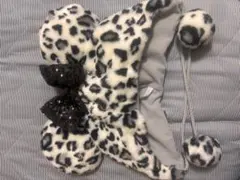 ヒョウ柄ファンキャップ グレー 白 ディズニー ミニーちゃん