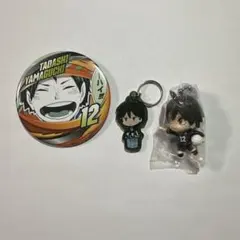 【匿名配送】ハイキュー山口忠 バッジ・キーホルダーセット