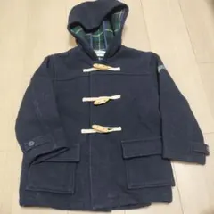 familiar ネイビーコート チェック裏地　110