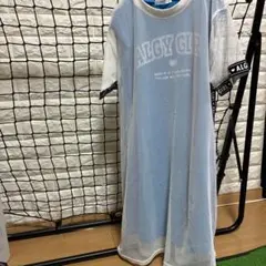 ALGY 半袖ワンピース メッシュレイヤード