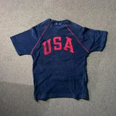 OLD UNIQLO 90s 00s USA ラグラン パイル Tシャツ 半袖