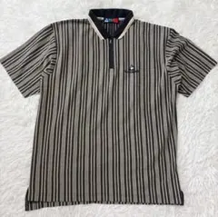 【美品】ルコックスポルティフ 半袖ハーフジップポロシャツ 大きいサイズ 総柄