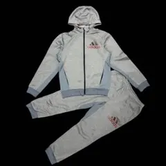 adidas セットアップジャージ M 裏起毛 グレー