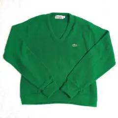 IZOD LACOSTE ラコステ カーディガン あいみょん グリーン 90s 90s LACOSTE カーディガン あいみょん ラコステ ワッペン あい