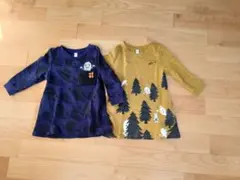 【graniph】100cm　長袖ワンピース 2点セット