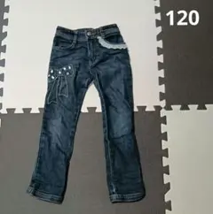 mezzo piano デニムパンツ 120cm リボン レースのサムネイル