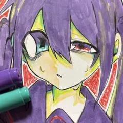 アニメ風手描きイラスト - メルカリ