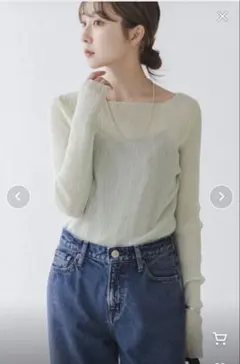 NOBLE／シアーホリゾンタルリブニットのサムネイル