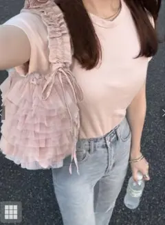 GRL チュールフリルドロストバッグ［dd393］