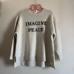 美品　ディニテコリエ　ロゴニット　アイボリー