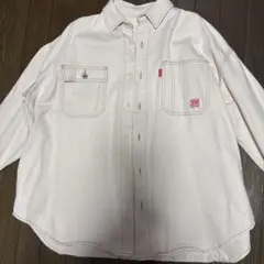 厚手オフホワイト長袖シャツ