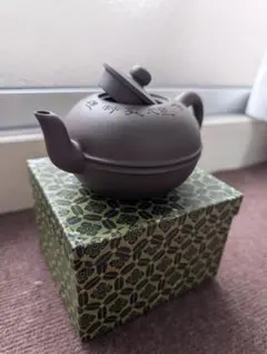 【刻字/落款あり】中国茶器 紫砂壺 急須 煎茶道具 箱付き