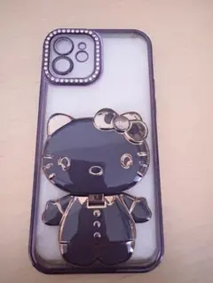 ハローキティ iPhone12ケース 黒