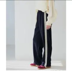 カットジョーゼットサイドラインパンツ レディース