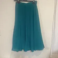 ターコイズ シフォン フレアスカート