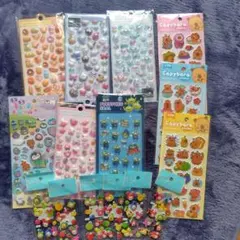 【2487】ぷっくり & ぷくぷく& キラキラシール他１５点セット　まとめ売り