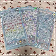 【3枚セット】ボンボンドロップシール mini オーロラ みずいろ なないろ