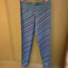 PUMA ストライプ ヨガパンツ Lサイズ