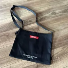 美品 MILKFED ミルクフェド エックスガール ブラックショルダーバッグ