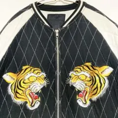 Corefighter スウェットスカジャン COREFIGHTER(コアファイター) 虎刺繍 スカジャン ブラック