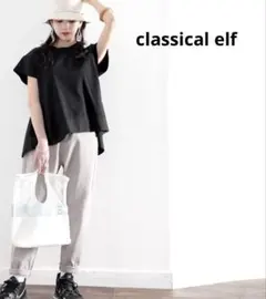 新品未使用　CLASSICAL ELF ブラックフレアデザイン半袖Tシャツ M