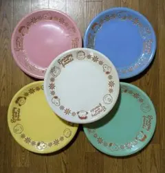 【新品未使用】Peanut　スヌーピーフレンズカラープレート 5枚セット