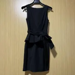 【値下】フレイアイディー ワンピース ペプラムワンピース ブラック