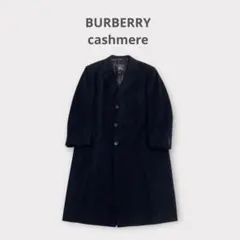 希少 BURBERRY カシミヤ　ロングコート 濃紺 カナダ製　XL ビンテージ