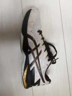 ASICS バレーボールシューズ ホワイト ブラック ゴールド　24.5のサムネイル