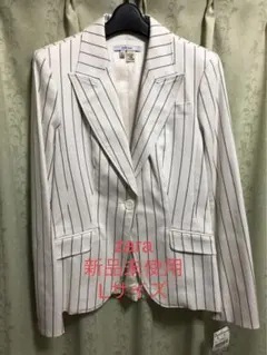 ZARA BASIC ストライプテーラードジャケット　新品未使用Lサイズ
