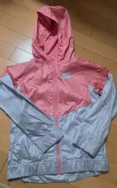 キッズ フード付きジャケット ピンク/グレーのサムネイル