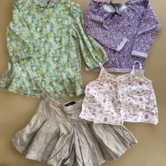 女の子服〔春物〕90〜120サイズ〔ブランドもの〕4点セット