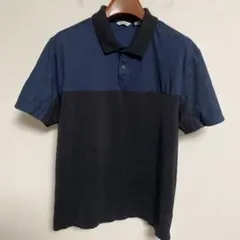 Calvin Klein ネイビー ブラック ポロシャツ 半袖 L