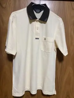 【美品】Munsingweargrandslamクリーム色ポロシャツ 半袖メンズ