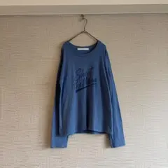 ✿FRAMeWORK✿カリグラフィTEE コットン ブルー 日本製のサムネイル
