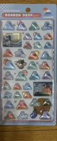 新品　ボンドロ　ラメ入り　BONBON DROP シールセット 富士山