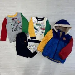 美品　ホットビスケッツ　ダウン　デニム　トレーナー セット 120cm